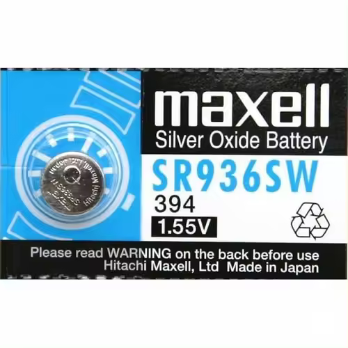 CABLEPELADO Pila de Boton oxido Plata | Pila 394 | Pila SR936SW | Voltaje de la Pila: 1,55 V | Capacidad de batería: 27 mAh | 1 Unidad - 1