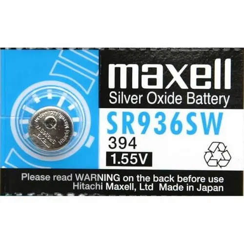 CABLEPELADO Pila de Boton oxido Plata | Pila 394 | Pila SR936SW | Voltaje de la Pila: 1,55 V | Capacidad de batería: 27 mAh | 1 Unidad - 1
