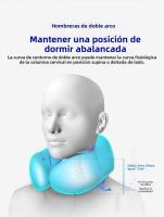 Almohada De Cuello Para Viaje Durable En Forma De U No Deformable Almohada Portátil Para Avión Rellena De Espuma De Memoria Material Poliéster/Celulosa - details 5