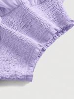 Falda Mini De Encaje Con Cintura Ajustada Y Shorts Integrados Chiffon Con Volantes Para Mujer Y Adolescentes Verano Estilo Fluidez Y Elegancia - details 4