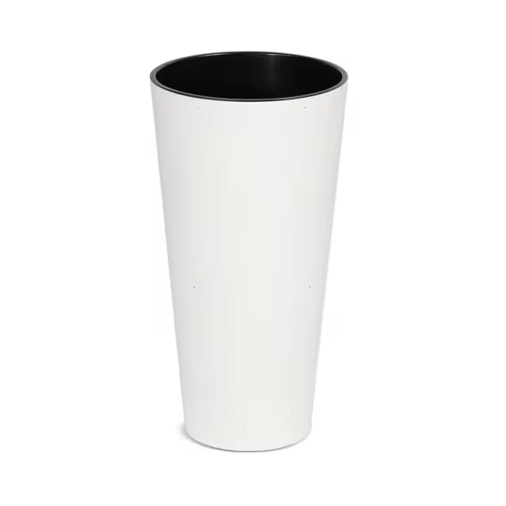 Macetero Alto y Redondo Blanco Roto 20x20x38cm 4L - Prosperplast - 1