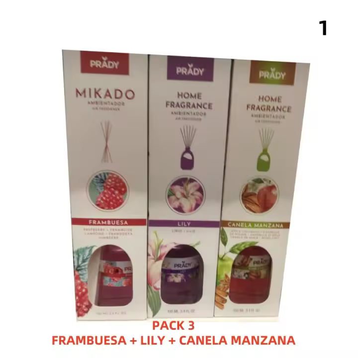 Plaza Tres Aguas – PACK 3 AMBIENTADORES MIKADO 100 ML - PRADY - 1
