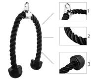 Cuerda para Poleas de Tríceps y Bíceps – Accesorio de Musculación para Cable de Máquina de Ejercicio Accesorio de Entrenamiento para Gimnasio – Cuerda de Tracción de Alta Resistencia con Agarre Cómodo - details 1