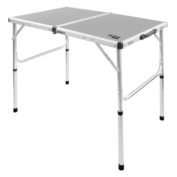 Aktive Mesa Plegable Para Camping Plateado - 1