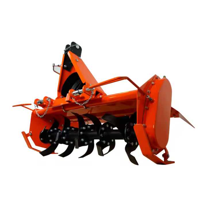 AGROTRACK Rotovator para Tractor ART120 - Acero Resistente - Enganche Móvil - Transmisión Reforzada - Cuchillas Templadas - Cardán con Tornillo Fusible - Recomendado 20-30 HP - Ancho 120 Cm - Peso 135 Kg - 1