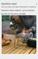 Soporte Portátil De Acero Inoxidable Para Estufa De Camping Con Relleno De Barbacoa Plegable Y Tripie De Brazo Para Grill Accesorios De Cocina Al Aire Libre 3 Piezas - details 4