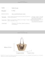 Bolso de paja tejida grande - Nueva tendencia, casual, sencillo, versátil, bandolera para mujer, verano, bolso de gran capacidad. - details 1