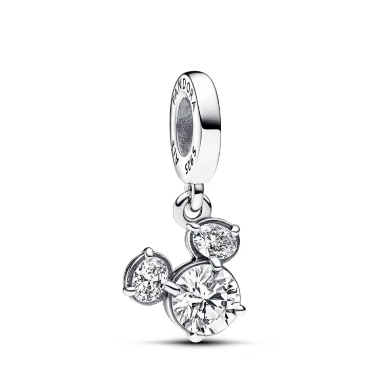 Pandora DisneyCharm Colgante en plata de ley Silueta Brillante Cabeza Mickey Mouse de 793031C01 , para Mujer - 1