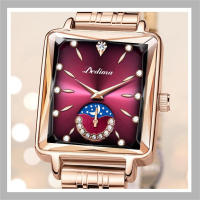 Reloj Elegante Para Mujer Resistente Al Agua 30M Con Calendario Y Fecha De Strass En Acero Inoxidable Correa De Reloj Cuarzo Blanco Regalo - details 4