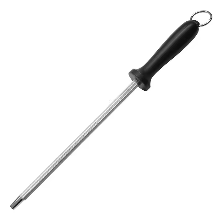 Nirosta Chaira para Afilar Cuchillo Jamonero, Afilador de Cuchillos Profesional de Acero Inoxidable, Afilacuchillos Manual en Color Negro, 30,5 cm, 1 ud. - 1