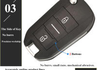 Carcasa De Llave Remota Jingyuqin Para Peugeot 208 2008 301 308 508 5008 RCZ Expert/Citroen C-Elysee C4-Cactus C3 Material ABS + Metal - details 6