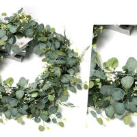 Vine De Hojas De Eucalipto Artificiales Para Decoración De Boda Y Jardín Planta Falsa De Hojas Verdes Para Arco De Boda Y Decoración Del Hogar - details 4