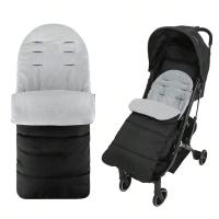 Saco de dormir para silla de paseo o cochecito para bebé, acolchado e impermeable, suave y cálido para invierno - details 0