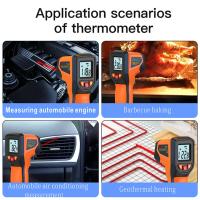 Termómetro Infrarrojo Digital No Contacto Láser Medidor De Temperatura Higrómetro Imager Sensor IR Termómetro -50~600°C - details 6