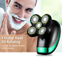 Afeitadora Eléctrica Recargable Para Hombres 5 Cabezas Flotantes Trimmer De Barba Nariz Oreja Cepillo De Rostro Razor Clipper 5 En 1 4D - details 6
