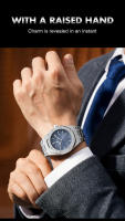 Reloj De Cuarzo Para Hombre Moda Con Correa De Aleación Y Anillo Octagonal Decorativo Movimiento De Cuarzo Alta Gama Reloj De Negocios - details 11
