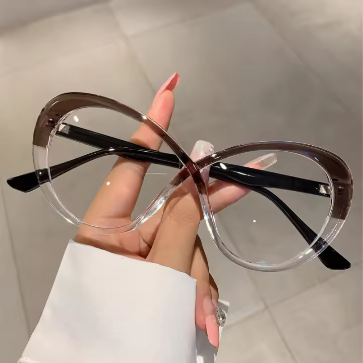 Gafas De Moda KAMMPT Con Marco Oval Sobredimensionado Colores Dulces No Prescrito Diseño Nuevos Y Estilizados Popularidad Alta Para Mujeres - 1