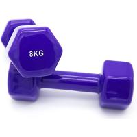 Ozio Fitness Mancuernas Pesas Hexagonales de Vinilo Fitness Gimnasia Morado - 2 Unidades 8 Kg - details 1