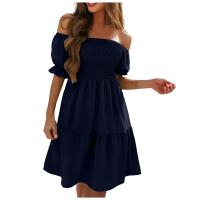 Vestidos Para Mujer Talla Grande Verano 2025 Vestido Midi Hombros Descubiertos Manga Flotante Vestidos De Moda Verano Casual De Pierna Larga - details 6