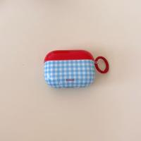 Funda Para AirPods 1/2/3/4 Y pro Con Colgante De Hongo Chequero Rojo Y Azul Diseño Lindo Y Protección Resistente De Plástico - details 9