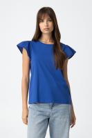 Camiseta "graciosa " azul añil de Tiffosi. Camiseta azul, con un color muy vivo y tejido de algodón. Fondo de armario imprescindible en tu armario - details 0