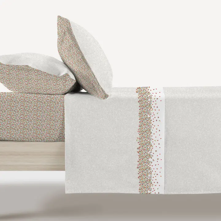 Manterol - Juego de sábanas estampado flores liberty. Calidad 50% Algodón 50% Poliéster de 150 hilos. Incluye bajera ajustable, encimera y fundas de almohada. Sábana de verano con diseño floral. - 1