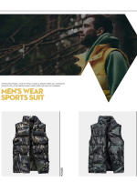 Chaleco De Camuflaje Para Hombre Con Capucha Antigolpes Y Cálido Sin Mangas Ropa Interior De Algodón Grueso Para Otoño E Invierno Estilo Casual - details 4