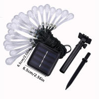 Luces De Navidad LED Solares Con Forma De Gotas De Agua Decoración De Jardín Impermeable Para Exteriores Guirnalda De Calle - details 1