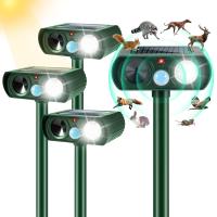 Repellente De Animales Solar Ultrasonido Repelente De Detergente Para Perros Gatos Pájaros Ratas Repelente De Animales Aterrador - details 0