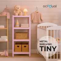Ociodual Estanteria Metalica Tiny Rosa, Estante Ideal para Hogar, Estanterias Trastero, Muebles, Oficina, Estanterias Almacenaje Divisible, Sin Tornillos, 240kg, 4 Baldas MDF, 150x60x30cm - details 2