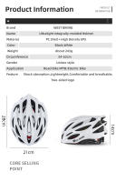 West Biking Casco De Ciclismo Ultraligero Para Hombres Y Mujeres Seguridad En Veloipedo Con Molding Integrado Accesorios De Bicicleta MTB Y Carretera - details 1
