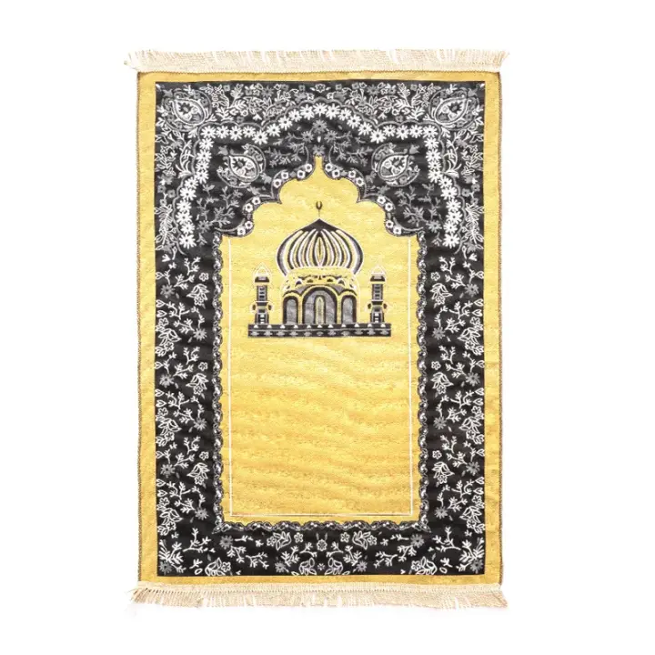 Alfombra De Oración Islámica Suave Para Hombres Y Mujeres Matriz De Plegable Viaje Alfombra De Adoración Para Ramadan Regalo Geométrico Persa - 1