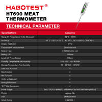 HABOTEST HT690 Termómetro Digital De Lectura Inmediata Para Carne Y Cocina Termómetro De Grilled BBQ Fry Oil Para Cocina Doméstica - details 6
