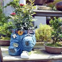 Estatua De Resina En Forma De Pantalones De Vaquilla Para Maceta De Suculentas Adorno Floral Para Jardín Interior Patio Exterior - details 4