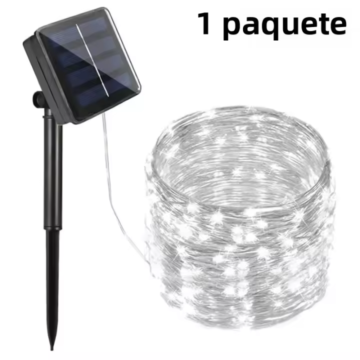 Luces De Cadena Solar Para Exteriores Impermeables Con 8 Modos Luces De Hadas Para Decoración De Jardín Navidad Fiesta Patio - 1