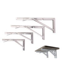 Pequeña Mesa Plegable De Acero Inoxidable Gris Para Caravana Accesorios De Coche Base De Escritorio Plegable Para Camping - details 2