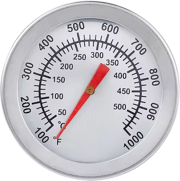 Termómetro de barbacoa, termómetro de Horno de Maple inoxidable Max 500 ° C/1000 ° F termómetro de pantalla analógica - 1