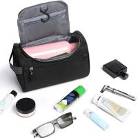 Toiletry Bag, Hanging Wash Bag Travel Toiletry Bag Waterproof Bathroom Bag for Men and Women Travel Toiletry Makeup Organizer (Black) - details 1