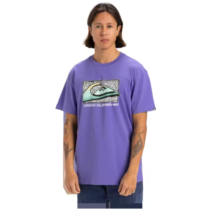 Camiseta de Manga Corta Quiksilver Retro Fade para hombre en color morado - 1