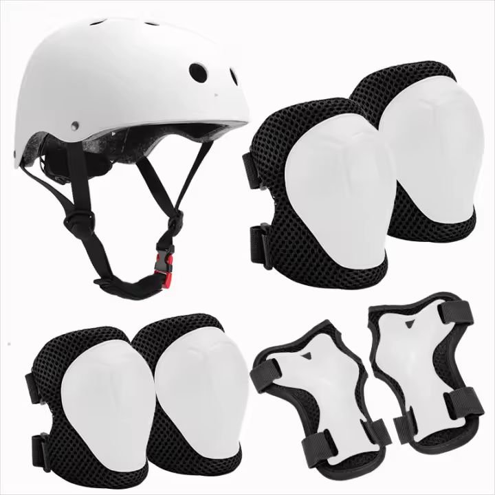 Juego de casco y protectores para niños de 3 A 10 años, de Bicicleta Cascos, Cascos de patineta para niños y niños, juego de rodilleras, coderas y muñequeras, para Cycling, sobre patinetas - 1