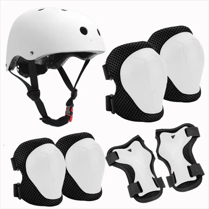 Juego de casco y protectores para niños de 3 A 10 años, de Bicicleta Cascos, Cascos de patineta para niños y niños, juego de rodilleras, coderas y muñequeras, para Cycling, sobre patinetas - 1