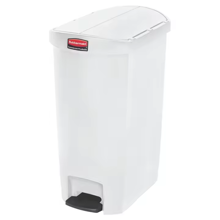 Rubbermaid Slim Jim® de pedal lateral 49 l de resina blanco - 1