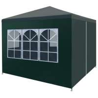 vidaXL Carpa Celebraciones 3x3 m Toldo Marquesina Cenador Tienda Cubierta Color Azul,  Blanco,  Antracita y mas - details 3