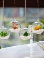 4pcs De Pedestal De Cristal Para Lámpara De Té Flor De Cristal Maceta De Cristal Para Plantas De Interior Y Exterior DIY Soporte Para Vela Y Candelabro - details 4