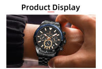 Reloj De Cuarzo Para Hombre REWARD En Acero Inoxidable Dorado Deportivo Resistente Al Agua Con Cronógrafo Y Calendario Completo - details 11