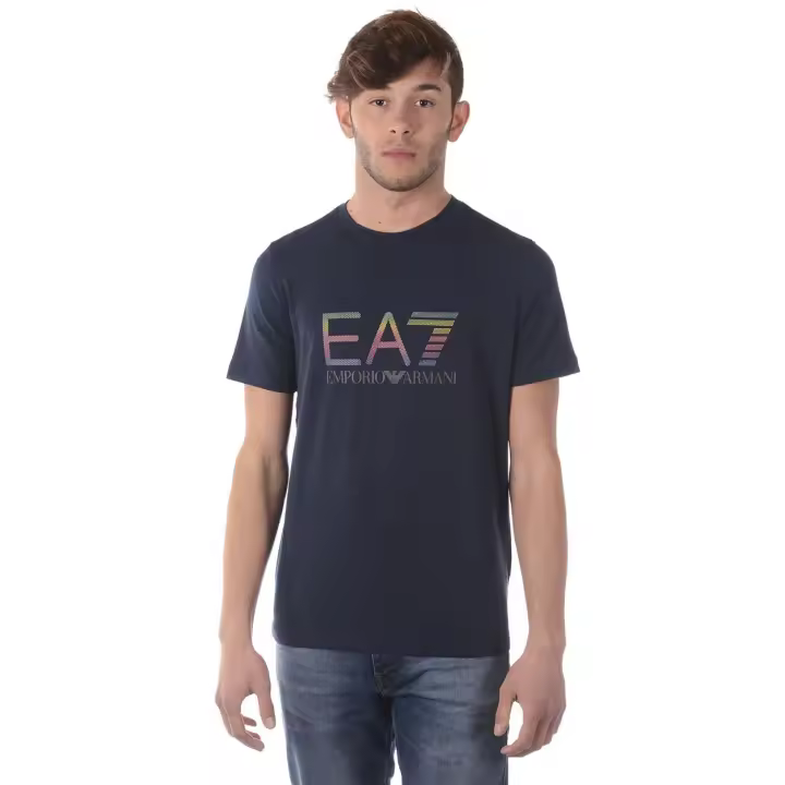 Emporio Armani EA7 Camiseta Algodón Hombre Azul Oscuro 3 ZPT41PJ18Z 1554 - 1