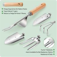 Juego de herramientas de jardinería de 9 piezas, juego de jardinería para adultos de Maple inoxidable, Kit de jardinería, Bolsa de jardinería, Tijeras de Podar, Pala de jardinería, Guantes, espátula y rake de mano, etc. - details 2