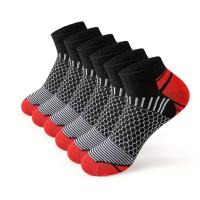 6 Pares De Calcetines Deportivos Para Hombre De Calidad Superior Calcetines De Tobillo Para Correr Y Ciclismo Diseño De Ceniza Y Comodidad Adecuados Para Regalo - details 4