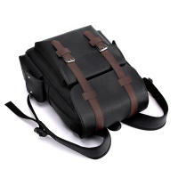 Mochila Grande Para Laptop 2023 Mochila De Hombro Suave Para Hombres Material Principal PU Cuero Negro Marrón Bolsa Escolar Para Adolescentes Y Jóvenes - details 6