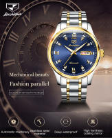 Reloj Mecánico Automático JSDUN Para Hombres Resistente Al Agua De Acero Inoxidable Simple Y Casual Con Manecillas Luminosas Y Calendario Completo - details 4